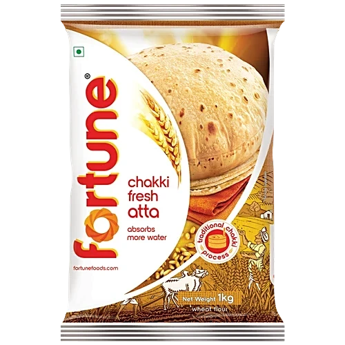 Fortune Chakki Fresh Atta, 1 kg Pouch